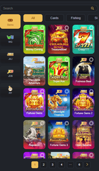 Six Game Unlimited Games Screenshot